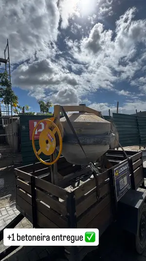 Betoneira entregue na obra